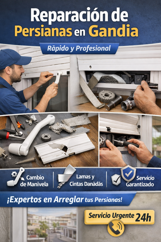 reparacion persianas de manivela gandía